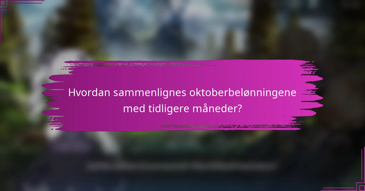 Hvordan sammenlignes oktoberbelønningene med tidligere måneder?